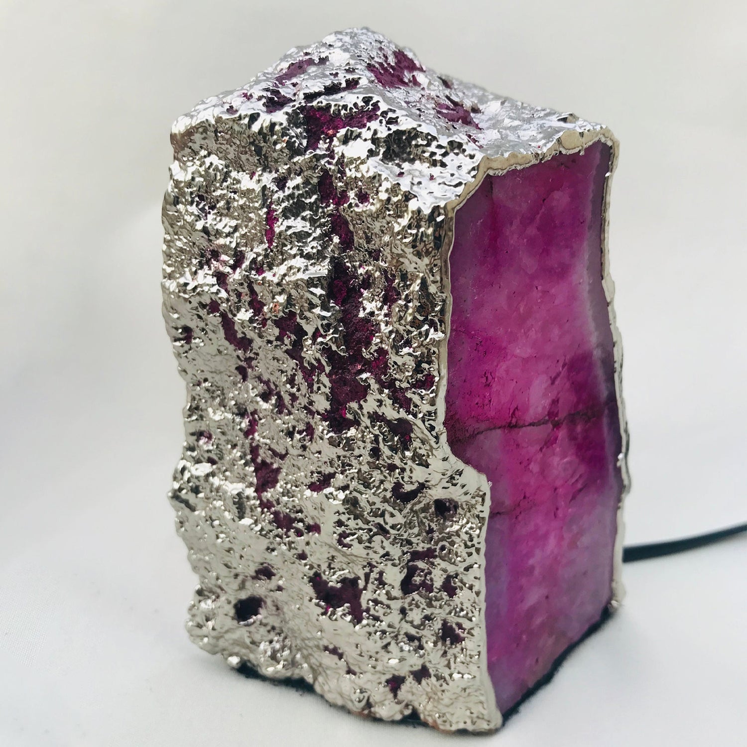 Pink Agate/Gemstone/Lamp/Desk/Night Light-1