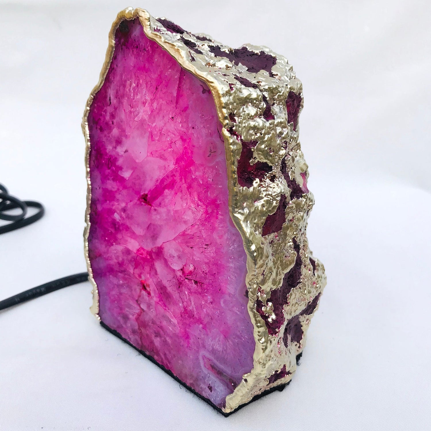 Pink Agate/Gemstone/Lamp/Desk/Night Light-2