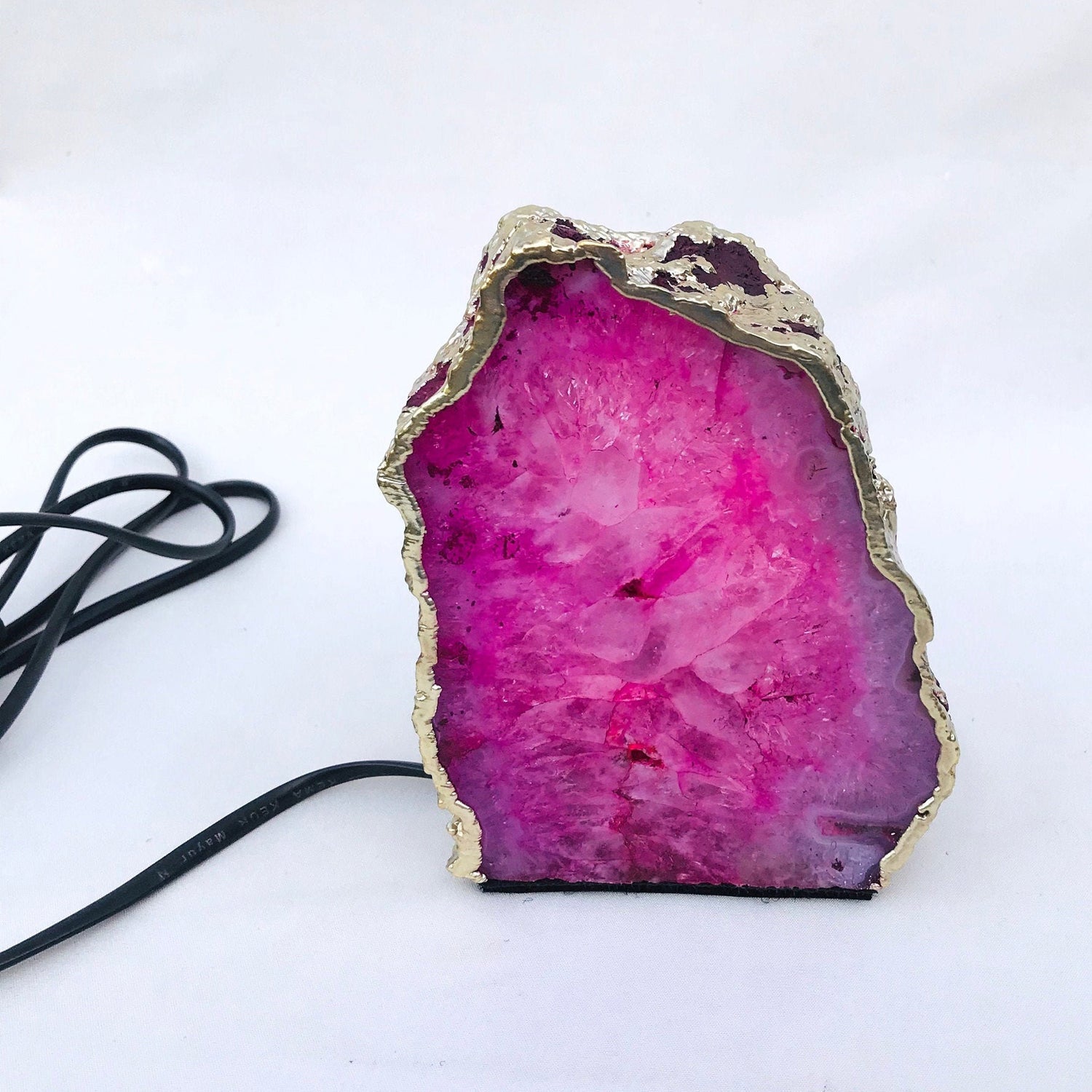 Pink Agate/Gemstone/Lamp/Desk/Night Light-3