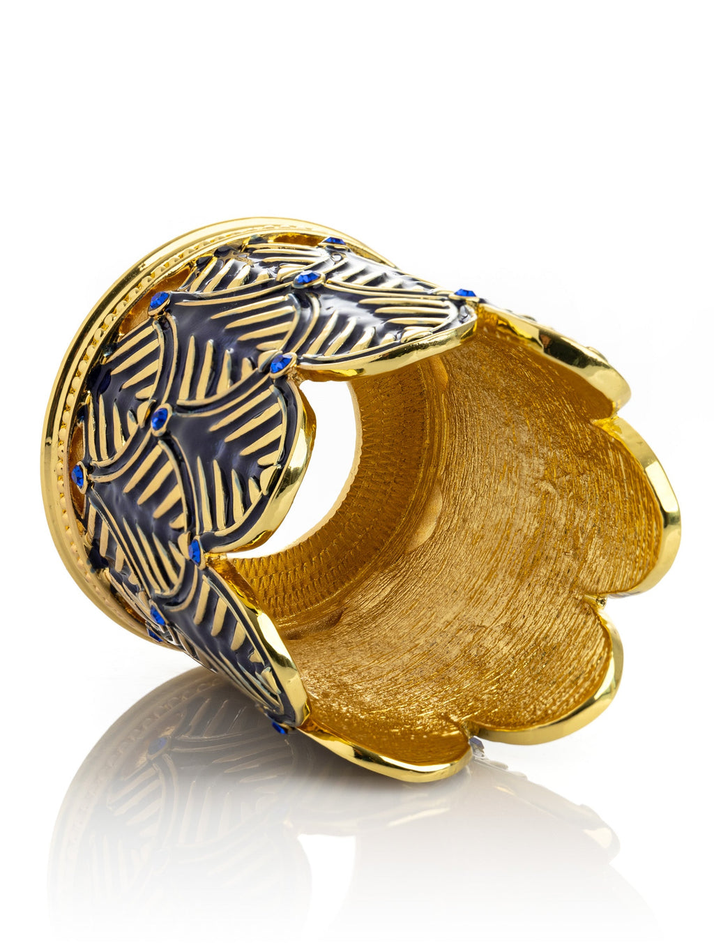 Blue Decorated Candle Holder-4