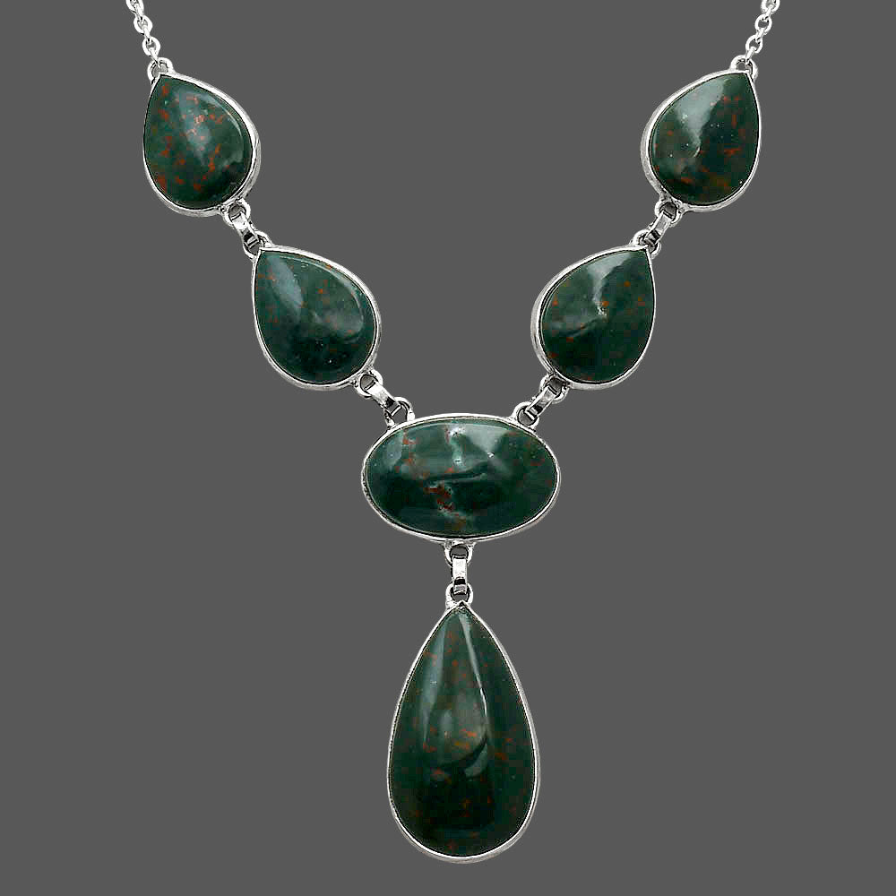 Natural Blood Stone - India Necklace N-1013 SDN2017-1
