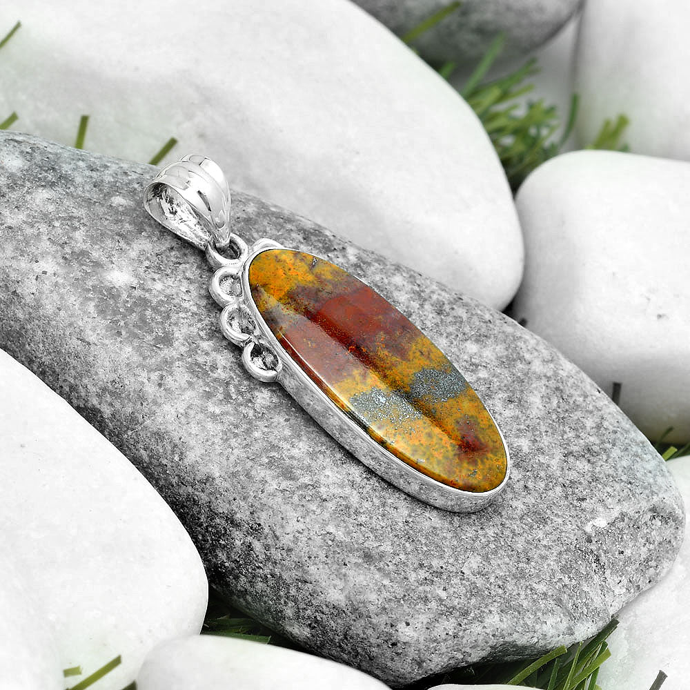 Natural Blood Stone - India Pendant P-1085 SDP123621-1