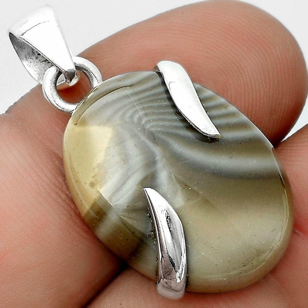 Natural Flint Stone Pendant P-1560 SDP123839-0