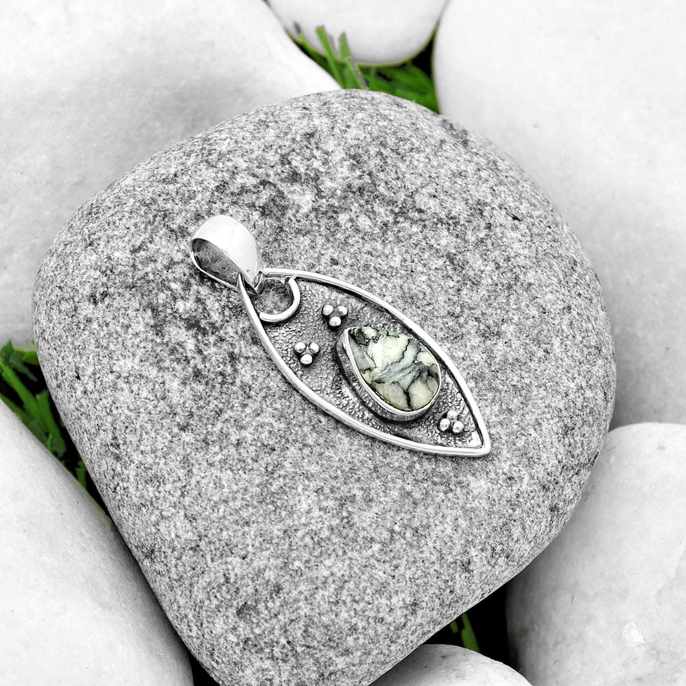 Natural Pinolith Stone Pendant P-1524 SDP132037-1