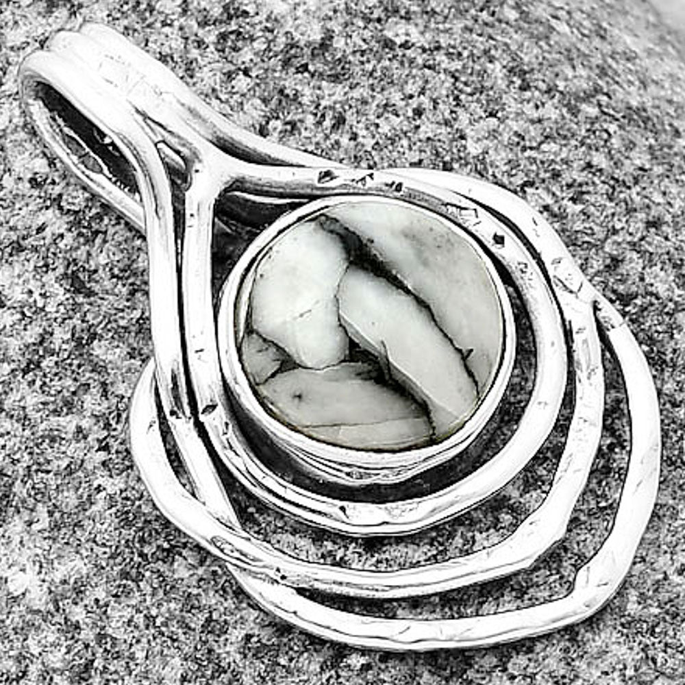 Natural Pinolith Stone Pendant P-1635 SDP136666-2