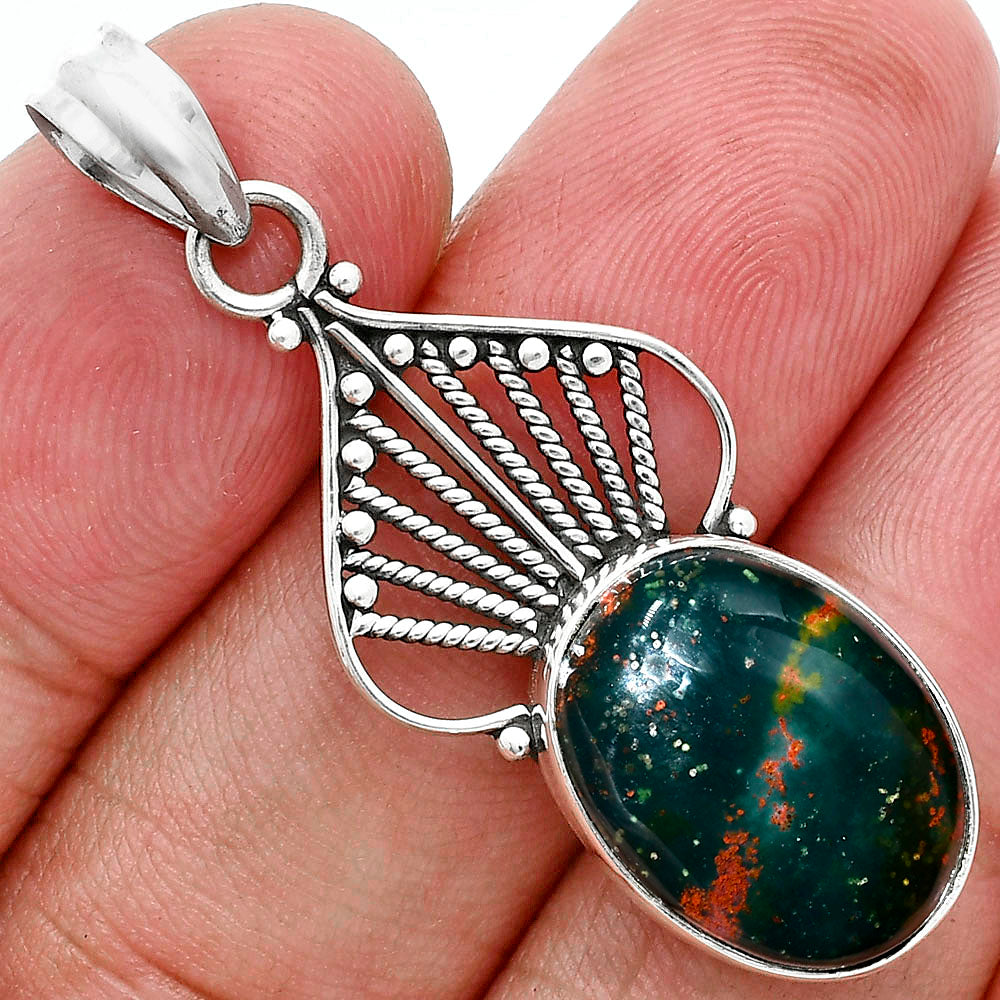 Natural Blood Stone - India Pendant P-1541 SDP157509-0