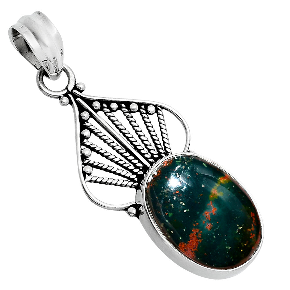 Natural Blood Stone - India Pendant P-1541 SDP157509-1