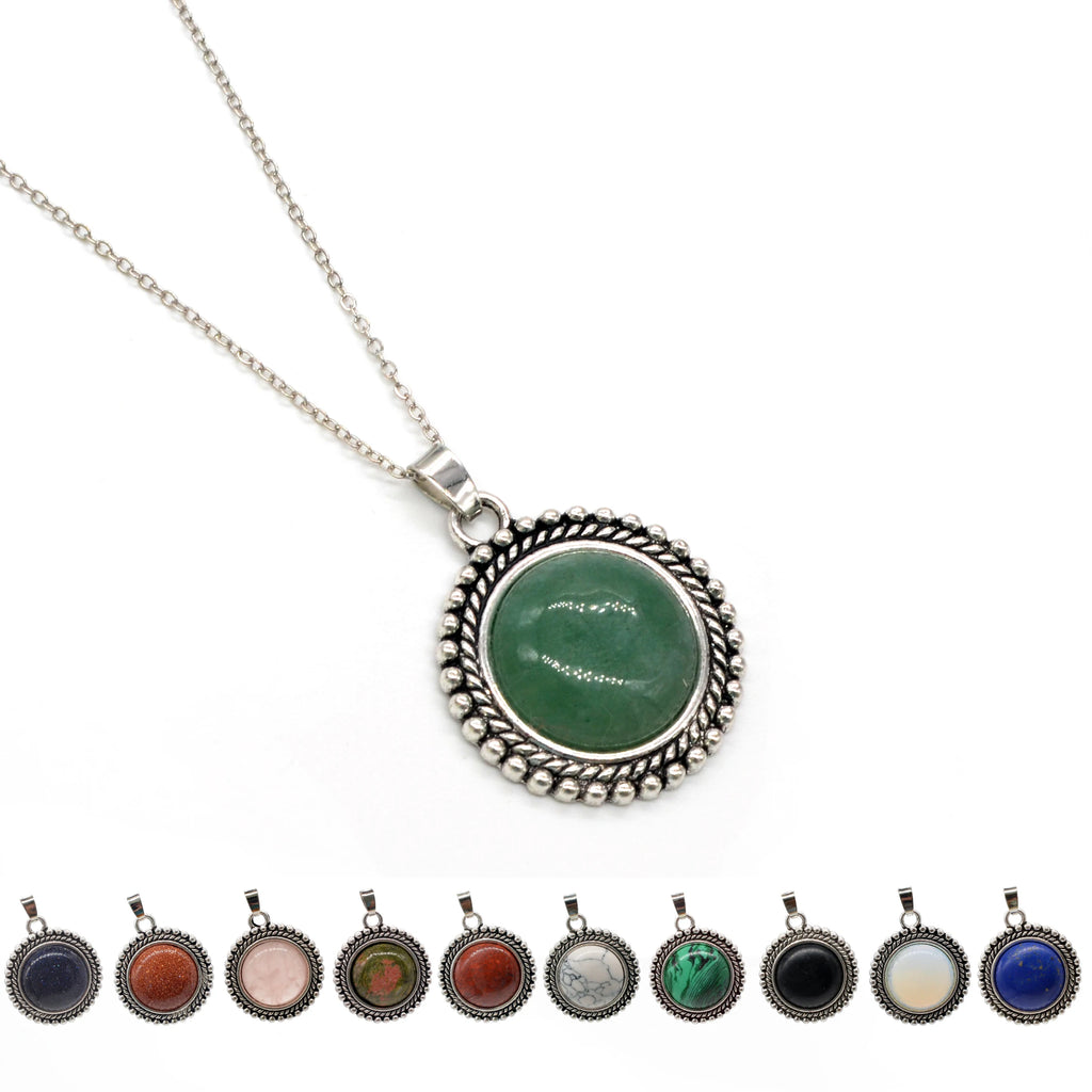 Classical Natural Gemstone Women's Necklace Pendant