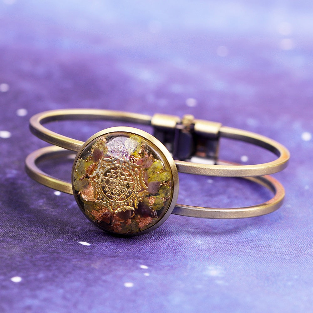 Orgonite Bangle Natural Crystal Chakra Bracelet Reiki Stone For Jewelry Making For Women Charm Jewelry Gifts Couples Bracelets-4